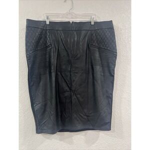 Torrid Faux Leather Skirt Black Size 3